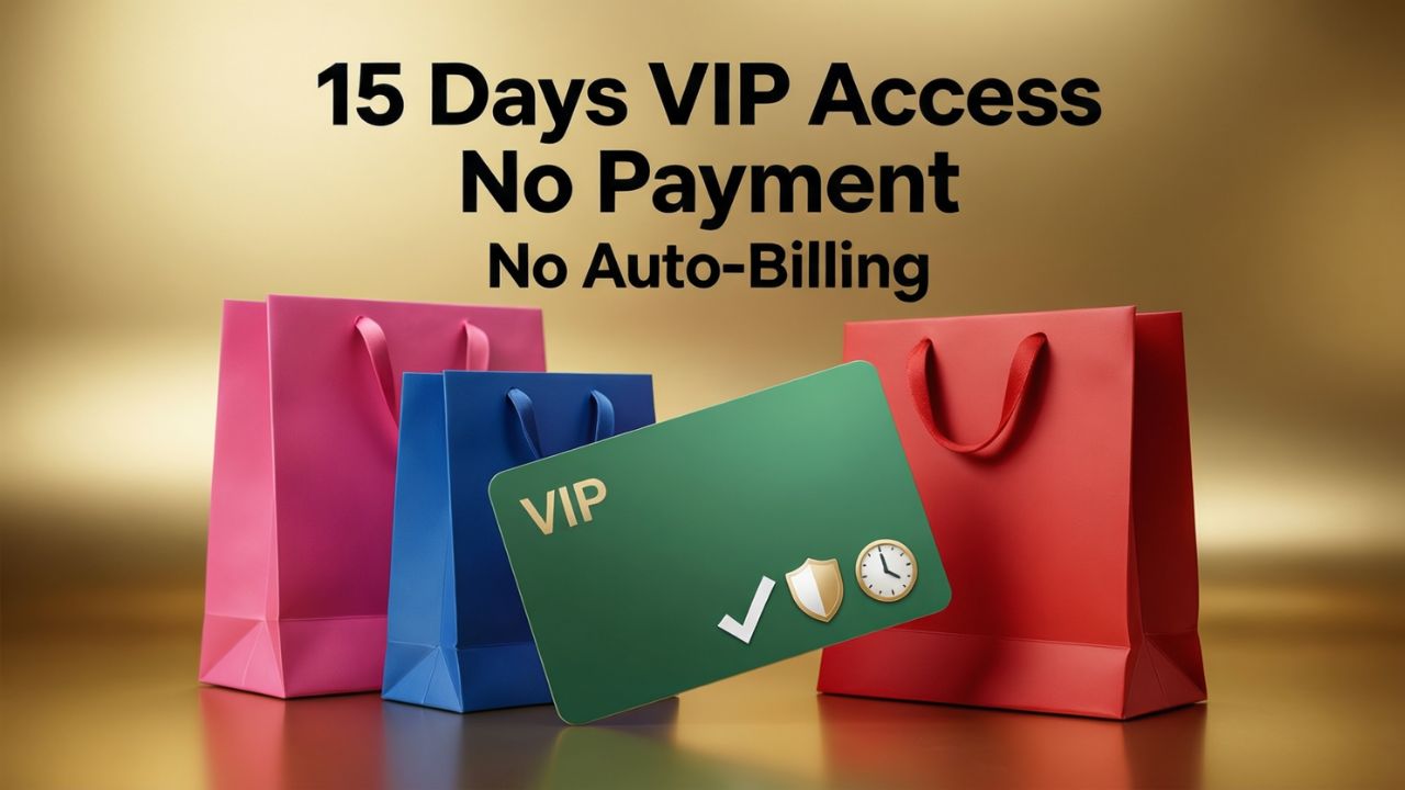 🎁 15 Days VIP Access – No Payment. No Auto-Billing.