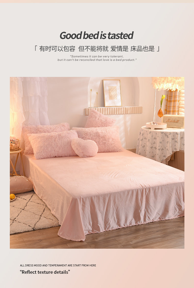 Juego de funda nórdica de felpa de lujo de 3/4 piezas – Ropa de cama cómoda y suave, perfecta para el confort del dormitorio, ideal para habitaciones de invitados y estética de dormitorios universitarios.