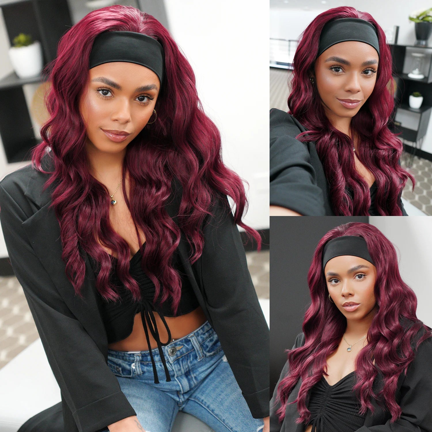 Glueless Headband Wave Wig