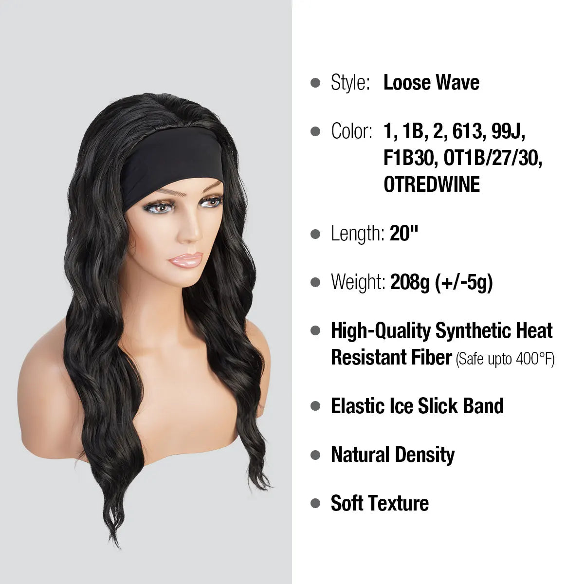 Glueless Headband Wave Wig