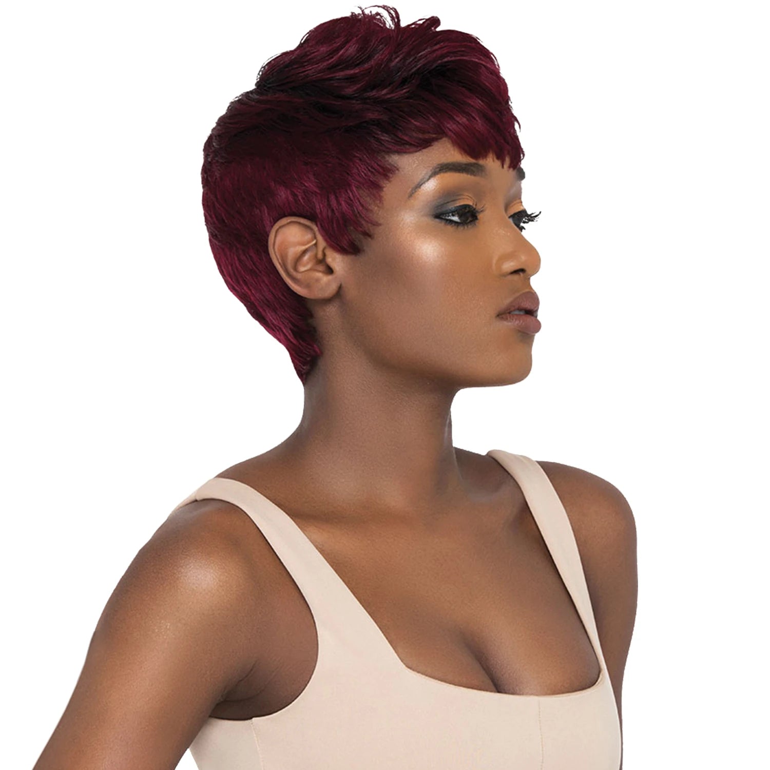 Peluca de cabello humano Outre Peluca Duby Pixie mohawk