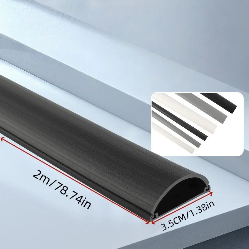 1PC 78.74in Cord Management Cable Raceway Wire Channel Desk Cable Organizer Background Cord Cover Raceway Accessories for Home