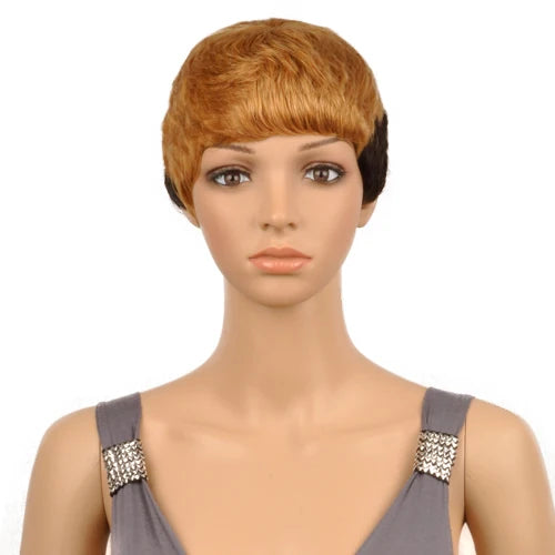 Peluca de Cabello Humano OUTRE Duby Wig Pixie - Elegante, Ligera, con Estilo, Perfecta para Uso Diario y Mantenimiento sin Esfuerzo
