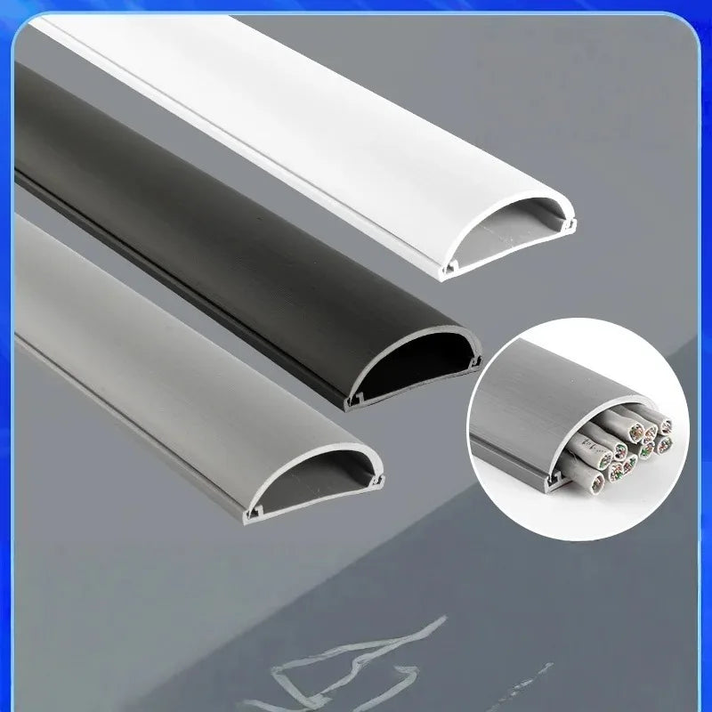 1PC 78.74in Cord Management Cable Raceway Wire Channel Desk Cable Organizer Background Cord Cover Raceway Accessories for Home