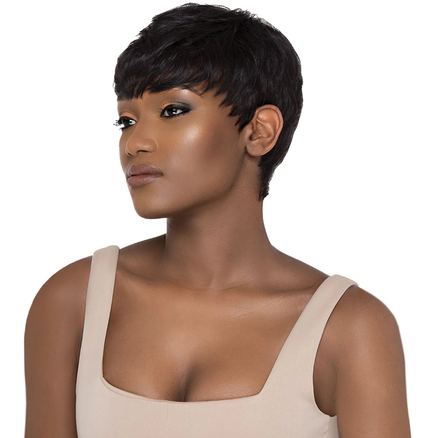 Peluca de cabello humano Outre Peluca Duby Pixie mohawk