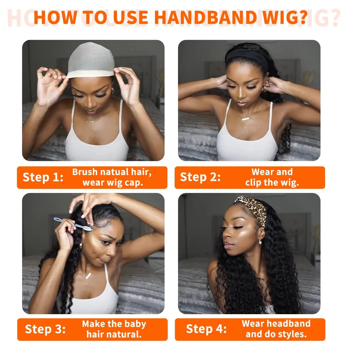 Deep Wave Headband Wig
