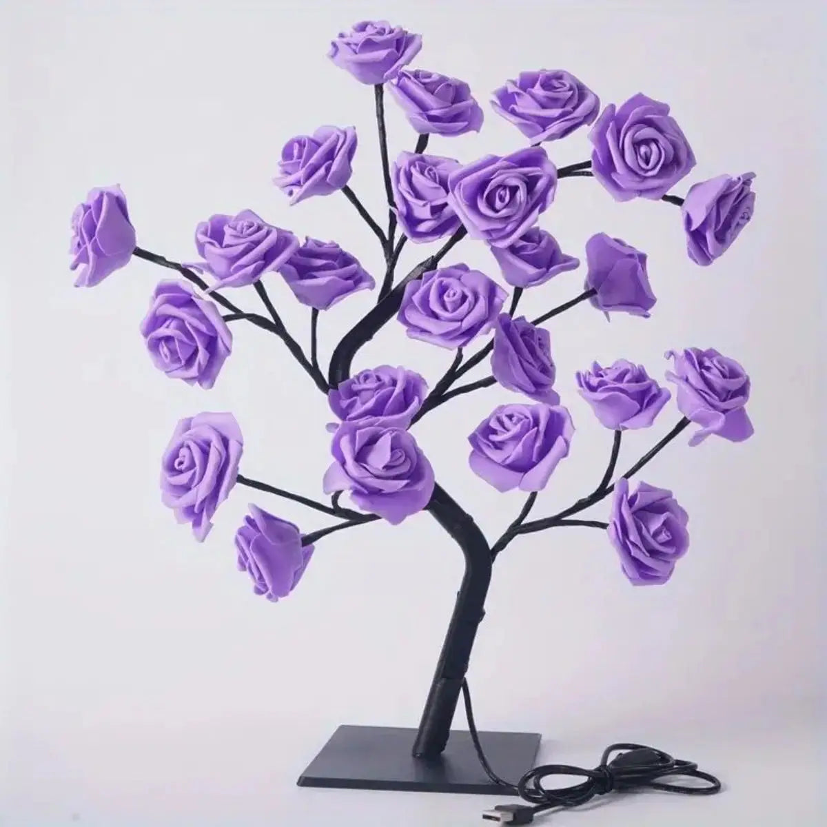 Lampe rosier, lampe à fleurs pour la décoration de mariage de la Saint-Valentin, veilleuses à branches DIY, lampe féerique pour chambre à coucher
