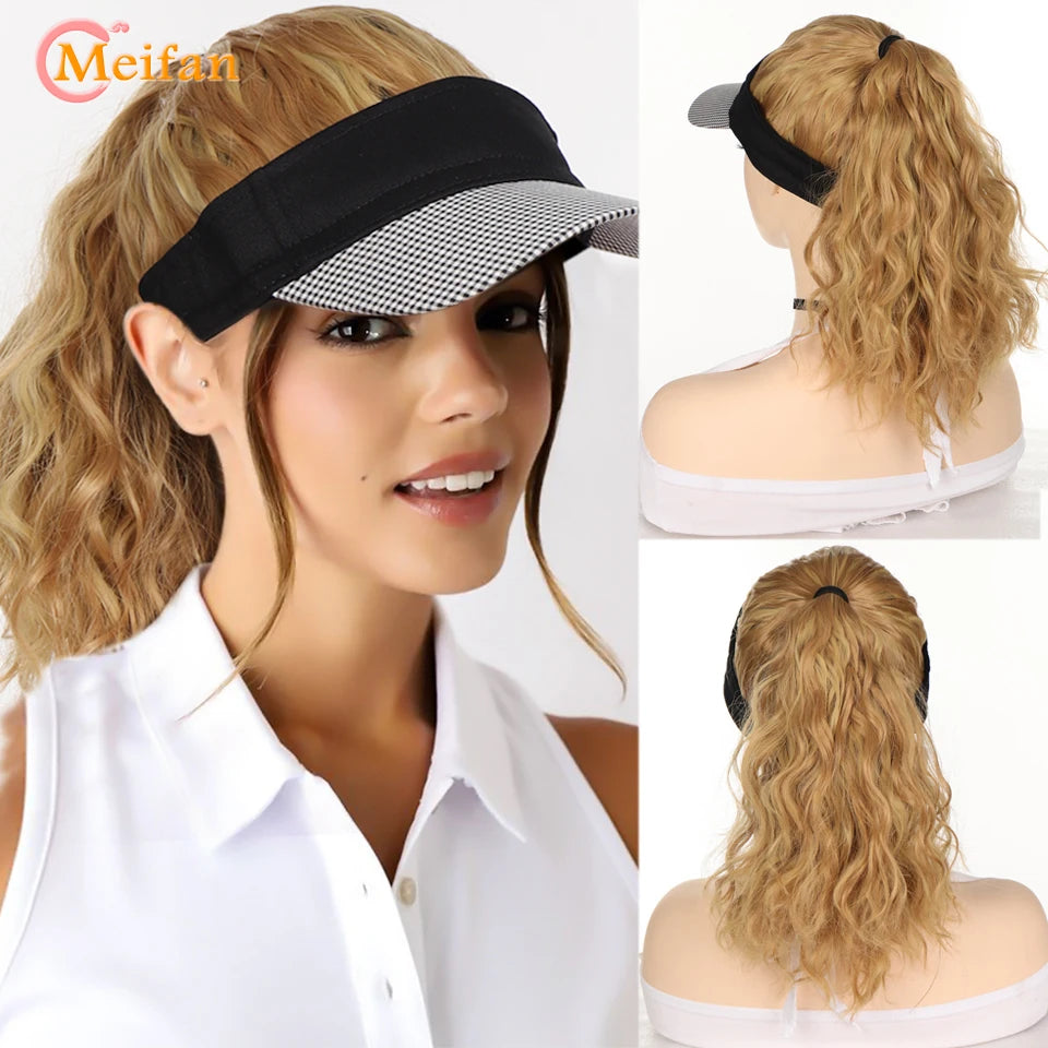 MEIFAN Hat Wig Ponytail