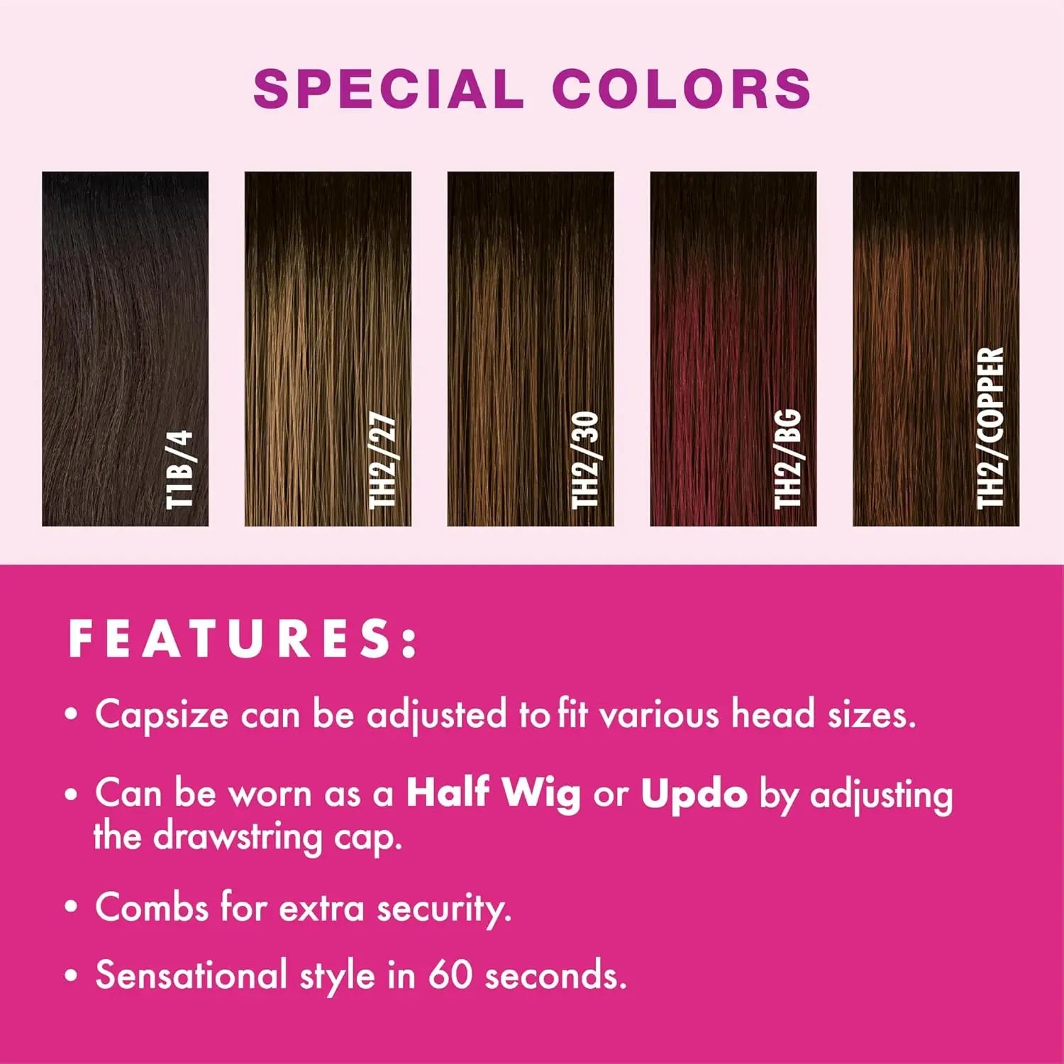 Sensationnel Instant Weave Half Wig Gorro con Cordón IWD 20 - Rizos Largos y Sueltos, Aspecto Natural, Rápida y Versátil, Pelo Sintético