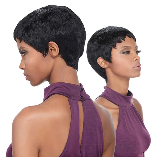 Peluca de Cabello Humano OUTRE Duby Wig Pixie - Elegante, Ligera, con Estilo, Perfecta para Uso Diario y Mantenimiento sin Esfuerzo