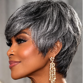 Natural Grey Remy Wig