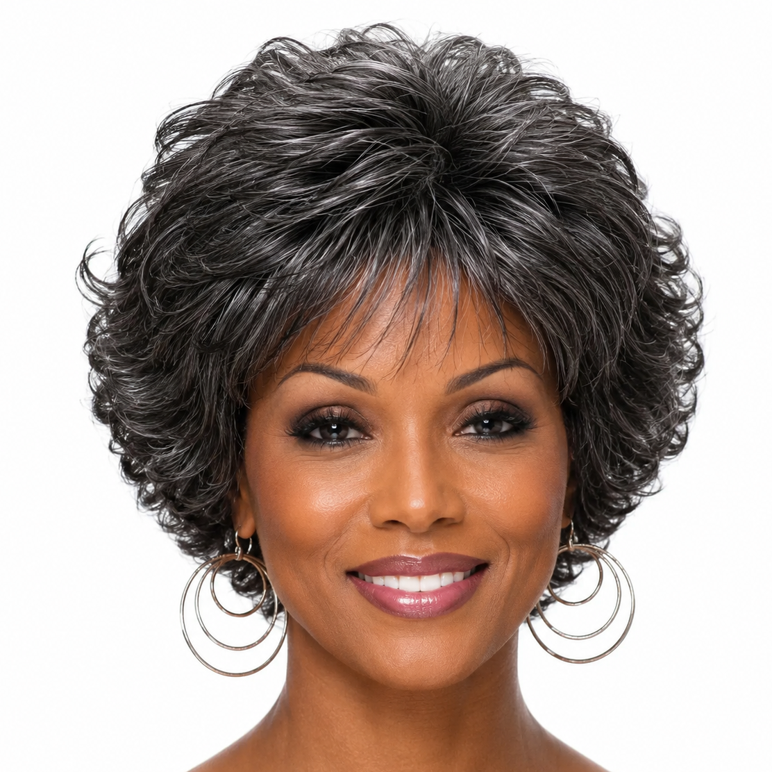 Silver Grey Curly Wig