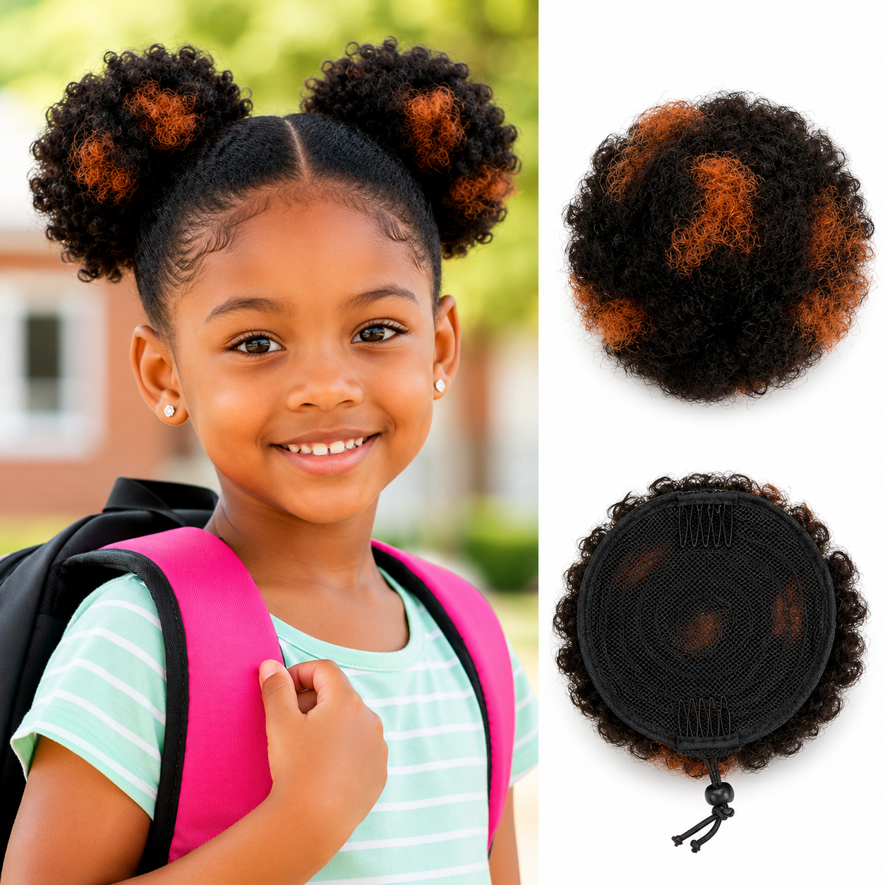 Human Hair Afro Puff Bun