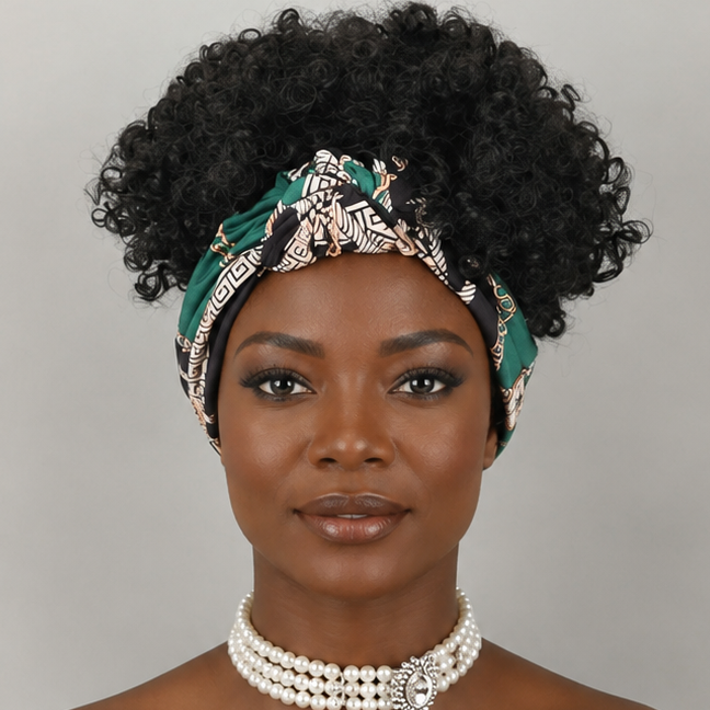 Red Afro Curly Headband Wig