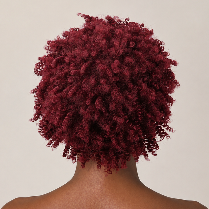 Red Afro Curly Headband Wig