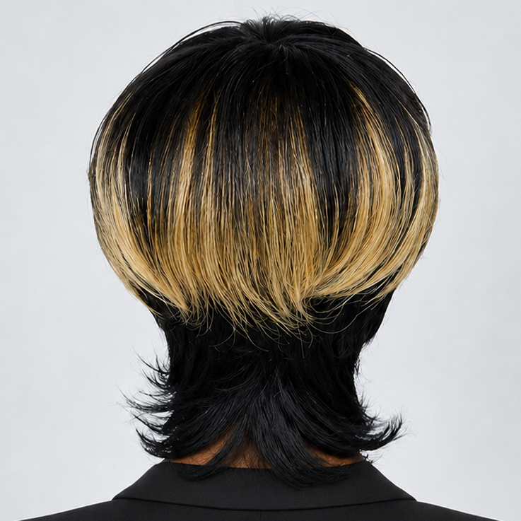 Highlight Mullet Pixie Wig