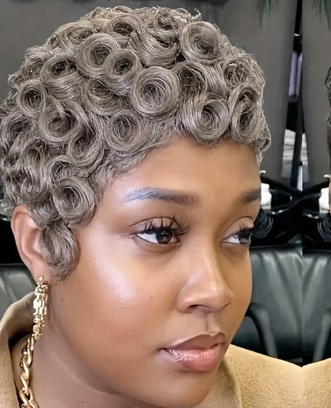 Highlight Curly Pixie Human Hair Wig