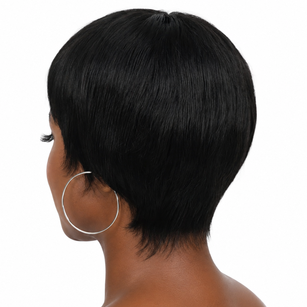 Natural Straight Pixie Wig