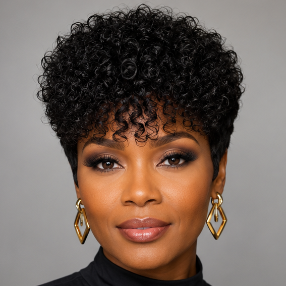 Natural Pixie Cut Human Hair Wig