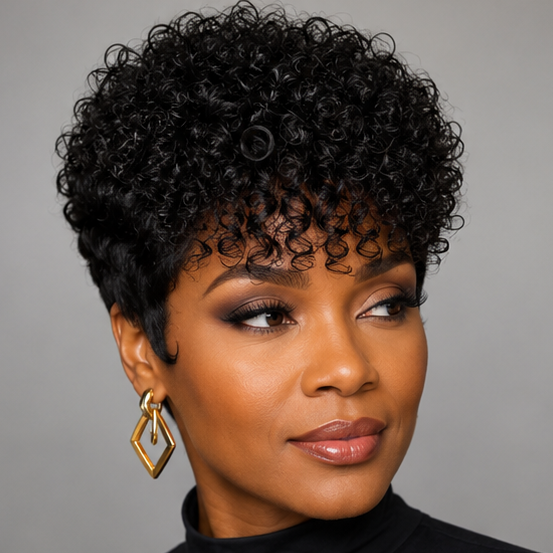 Natural Pixie Cut Human Hair Wig