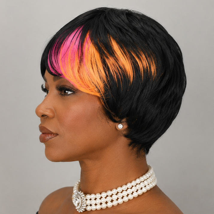 Glueless Pixie Wig with Bangs