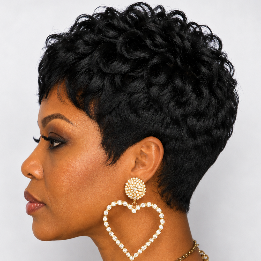 Short Black Pixie Wig