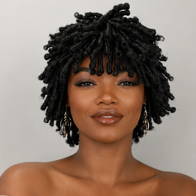 Peluca de rastas falsas afro