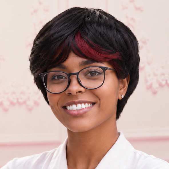 Brown Layered Pixie Wig