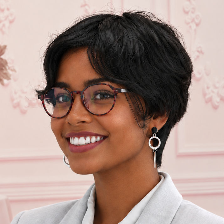 Brown Layered Pixie Wig