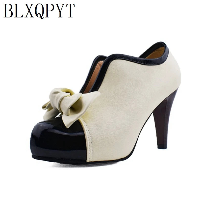 BLXQPYT Nuevos zapatos de lujo para mujer, tallas grandes en oferta 34-48 Albaricoque, zapatos de tacón de diseñador para mujer, plataformas, tacones altos, zapatos de fiesta SM-56-1