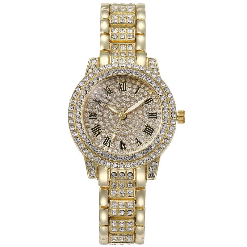 Reloj de moda para mujer con diamantes brillantes, reloj de pulsera informal de lujo para mujer, reloj de pulsera de cristal para mujer, Relogio Feminino