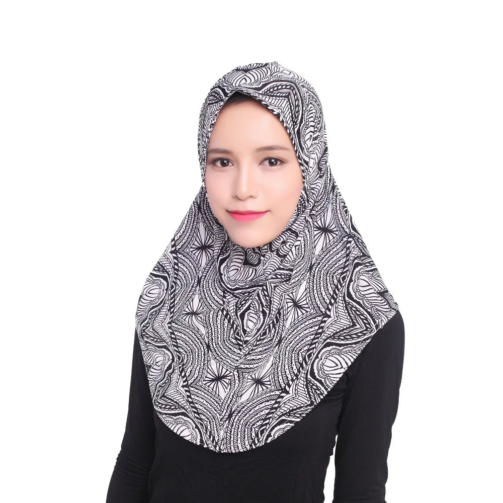 Mujeres Musulmanas Viscosa Pañuelo Largo Hiyab Chales Islámicos Árabes Shayla Envoltura Bufandas Sombreros Gorro de Oración Cubierta Completa Niqabs Amira