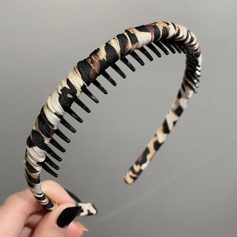 Nouveaux bandeaux tendance, serre-têtes antidérapants avec dents, élastiques pour cheveux, accessoires pour cheveux pour femmes et filles