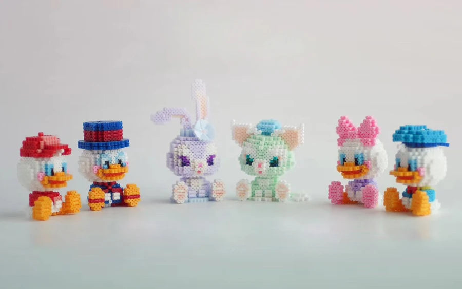 Cuentas para Planchar 5mm hama beads Aproximadamente 500 unidades/bolsa 9 colores Cuentas PUPUKOU un total de 4500 piezas para rompecabezas