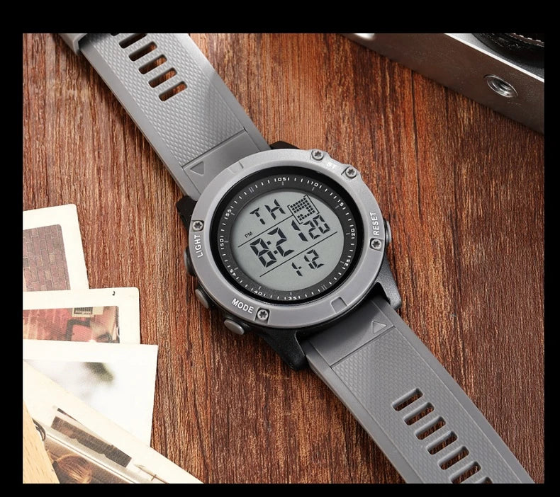 Relojes de hombre Reloj digital impermeable deportivo para hombre Esfera LED grande Moda Caqui Reloj de pulsera militar Reloj Masculino