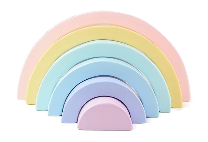 Juguete de madera Montessori para niños, bloques de construcción de arcoíris, juego de equilibrio creativo apilable DIY, juguetes educativos para niños, regalos para niños