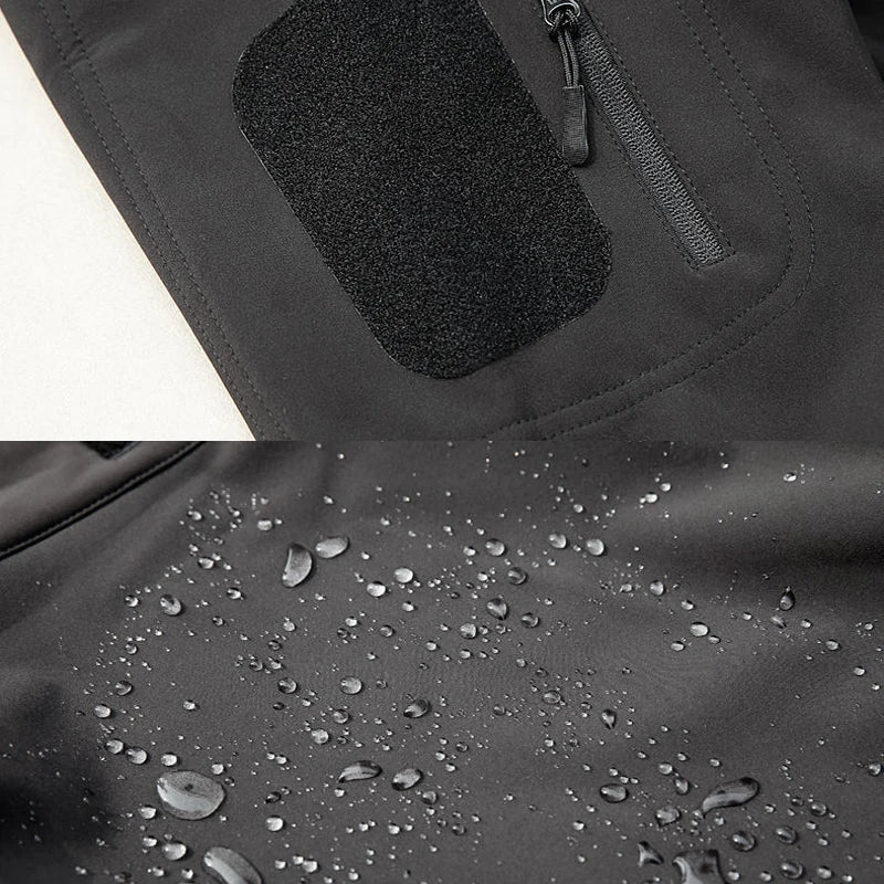 Chaquetas impermeables de lana SoftShell para hombre, otoño e invierno, con capucha, para pesca, senderismo, camping, escalada, esquí, pantalones