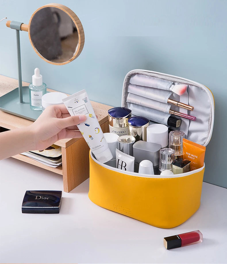 Bolsa de cosméticos para mujer, organizador de maquillaje de viaje, organizador de artículos de tocador, estuche de maquillaje con cremallera, neceser de viaje, bolsas de aseo.