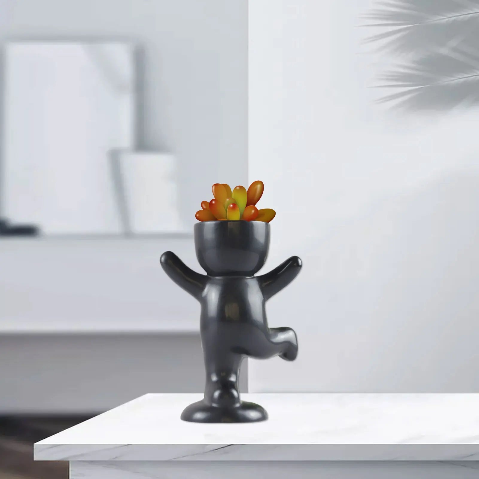 Ceramic Plants Pot Flower Pot Vase Planter Table Decoration Succulent Pot Vases Home Decor Ornaments Human Shaped Flower Pot