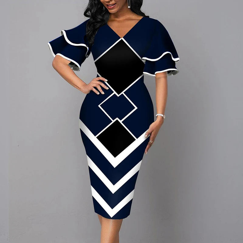 Elegant V-Neck Summer Dress