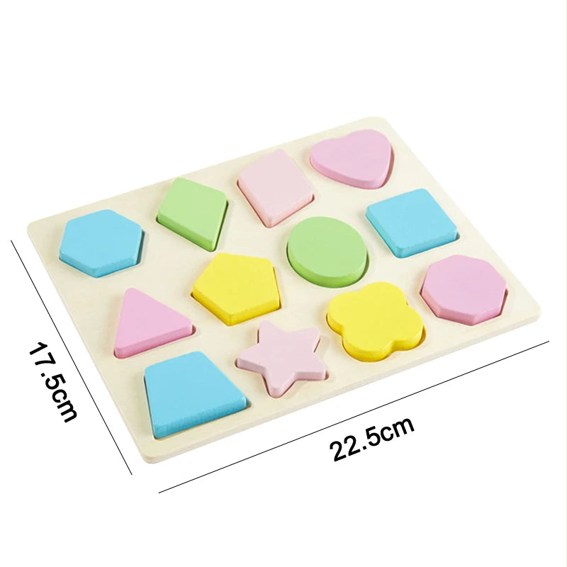 Montessori Bebé Juguetes Niños Rompecabezas 3D Madera Juegos Bebé Aprendizaje Temprano Juguetes Educativos Madera Para Niños Regalos Cumpleaños