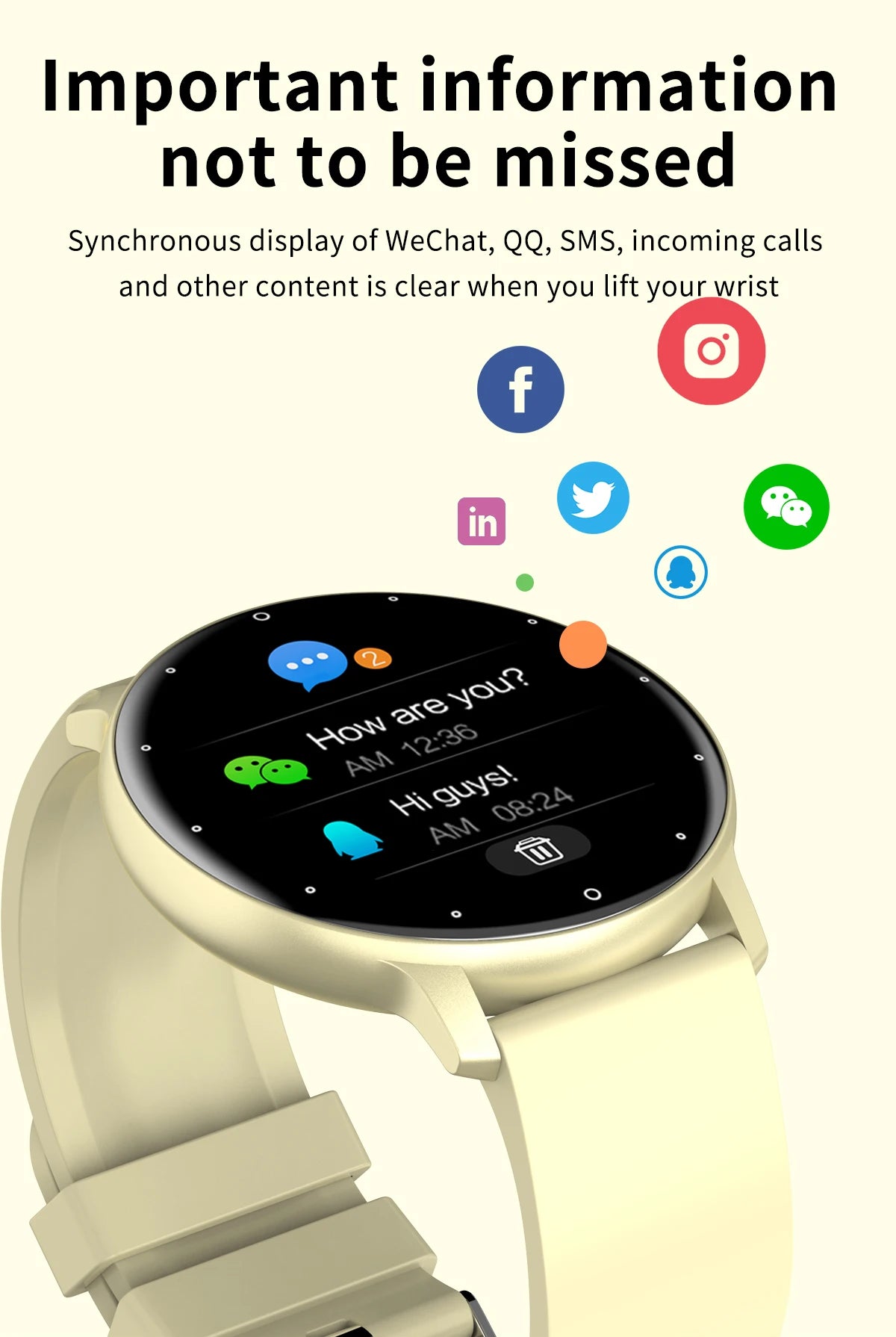 Reloj inteligente LIGE para mujer, hombre, regalo, relojes deportivos de fitness, monitor de ritmo cardíaco, Smartwatch resistente al agua para Xiaomi Android iOS
