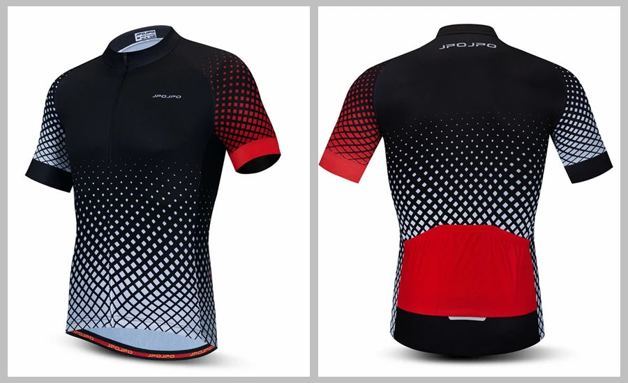 Cycling Jersey Men Bike Mountain Road MTB Shirt Top Summer Bicycle Racing Riding Clothing Uniform Clothes Jackets White Red