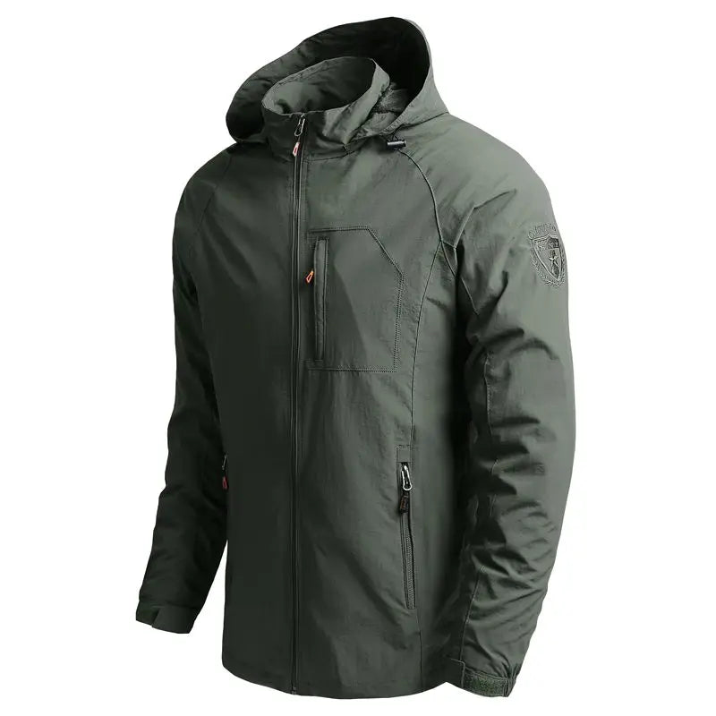 Chaqueta de Senderismo para Hombre, Impermeable con Capucha, Cortavientos, Abrigo de Invierno 2022, Chaqueta Casual, Táctica Militar, Capa, Techwear