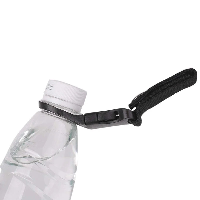 Colgador táctico de agua, clip de equipo para exteriores, mosquetón, hebilla para botella de agua, gancho, llavero, correa para cinturón, para senderismo y camping