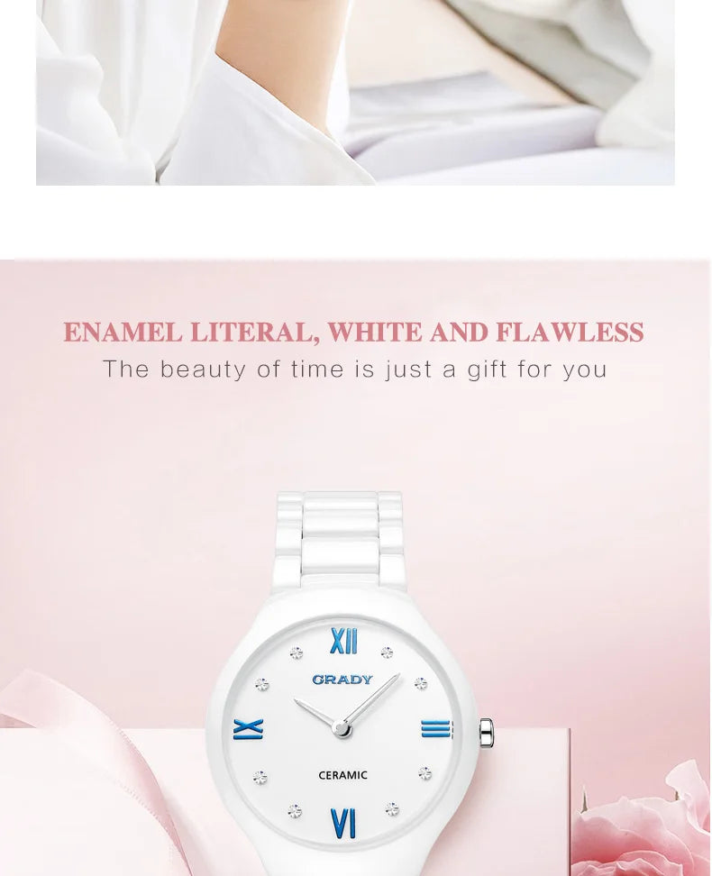 Women’s Luxury Ceramic Quartz Watch – Elegant, Modern & Perfect for Gifting