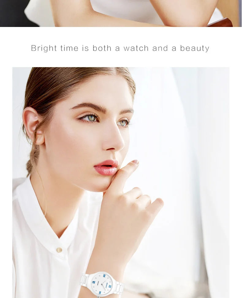 Women’s Luxury Ceramic Quartz Watch – Elegant, Modern & Perfect for Gifting