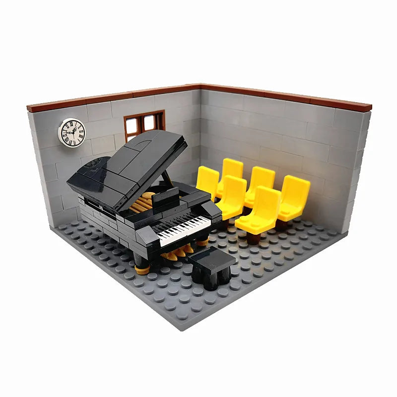 Juguetes de bloques de construcción para niños y niñas, regalos de bricolaje, ladrillos MOC, modelo de muebles para dormitorio y sala de estar