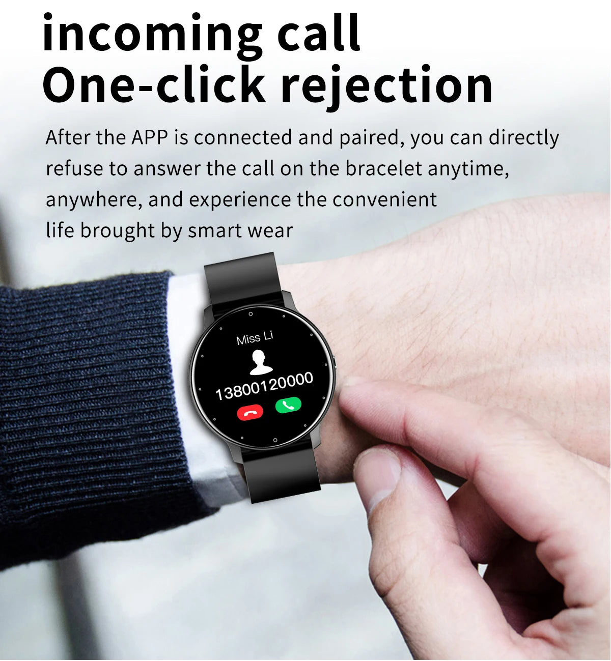 Reloj inteligente LIGE para mujer, hombre, regalo, relojes deportivos de fitness, monitor de ritmo cardíaco, Smartwatch resistente al agua para Xiaomi Android iOS