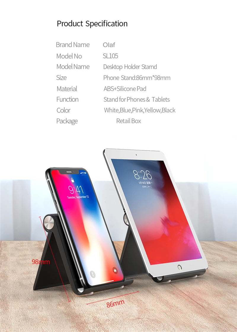 Soporte para teléfono móvil Smartphone Soporte para tablet para iPhone 14 13 Soporte para teléfono móvil de escritorio Soporte portátil para móvil